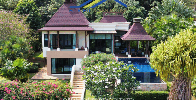 Sea view Balinese pool villa in Panorama Khao Tao, Hua Hin