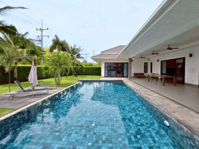 Hua Hin pool villa for sale with private garden.