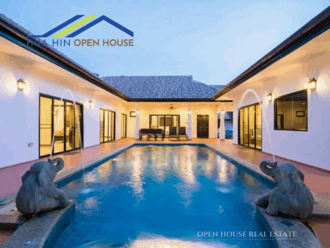 Pool villa with guest house for rent