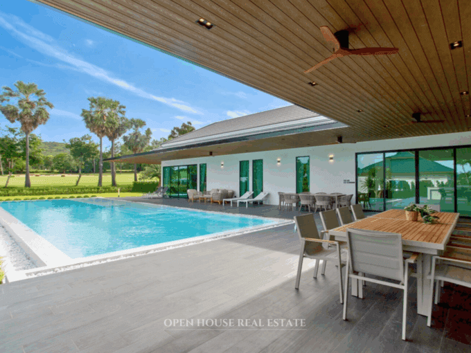 Golf course view pool villa Hua Hin