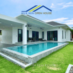 Pool villa for sale Hua Hin with saltwater pool and spacious outdoor area