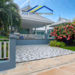 Modern 4-bedroom pool villa in Hua Hin with outdoor dining area, and private swimming pool at Mawin Pool Villa project.