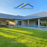 Brand new 3-bedroom pool villa in Hua Hin Soi 88 with private infinity pool, outdoor kitchen, and tropical garden.