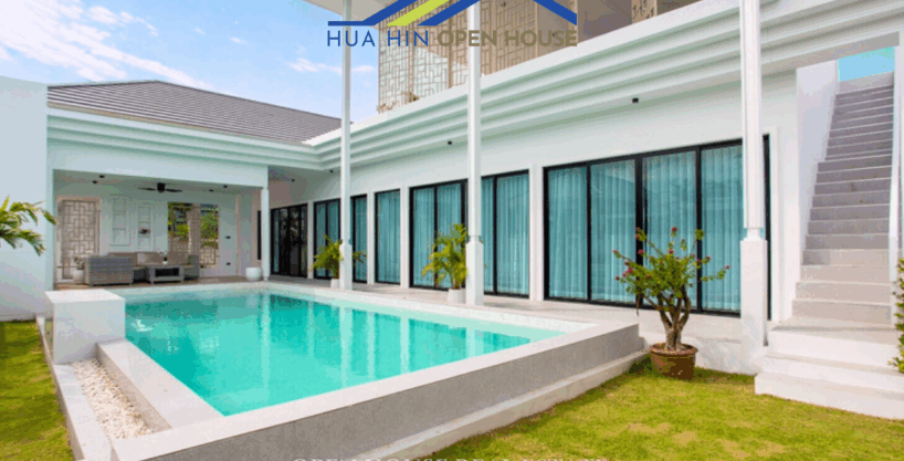 Modern 3-bedroom HUa Hin luxury pool villa with rooftop terrace at the villa in Hua Hin Soi 102